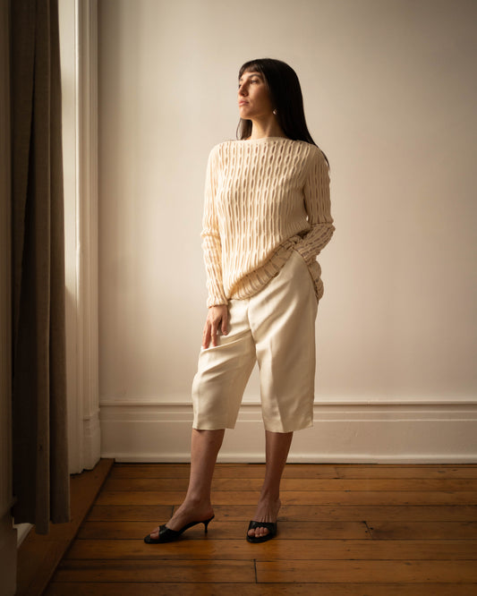 Eileen Fisher ivory silk tunic