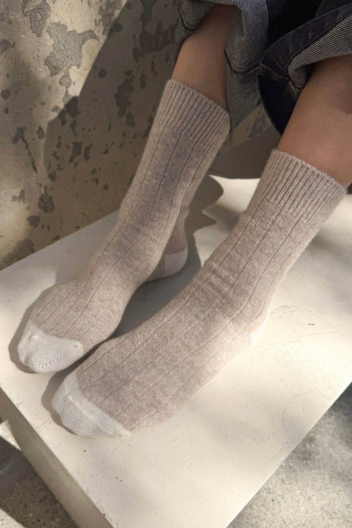 Classic Cashmere Socks: Bluebell