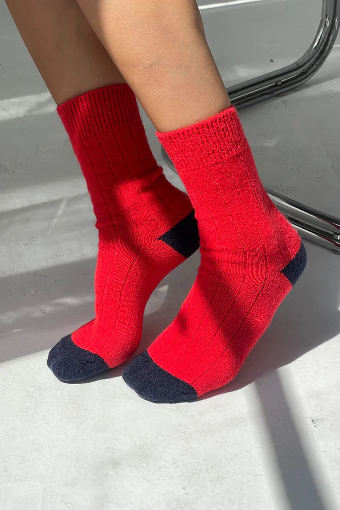 Le Bon Shoppe cashmere socks - red