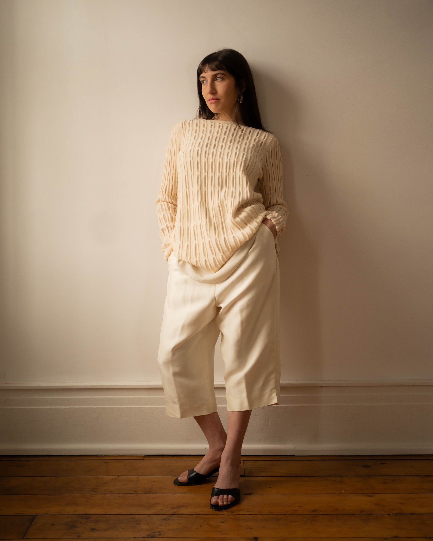 Chaus cream silk board shorts