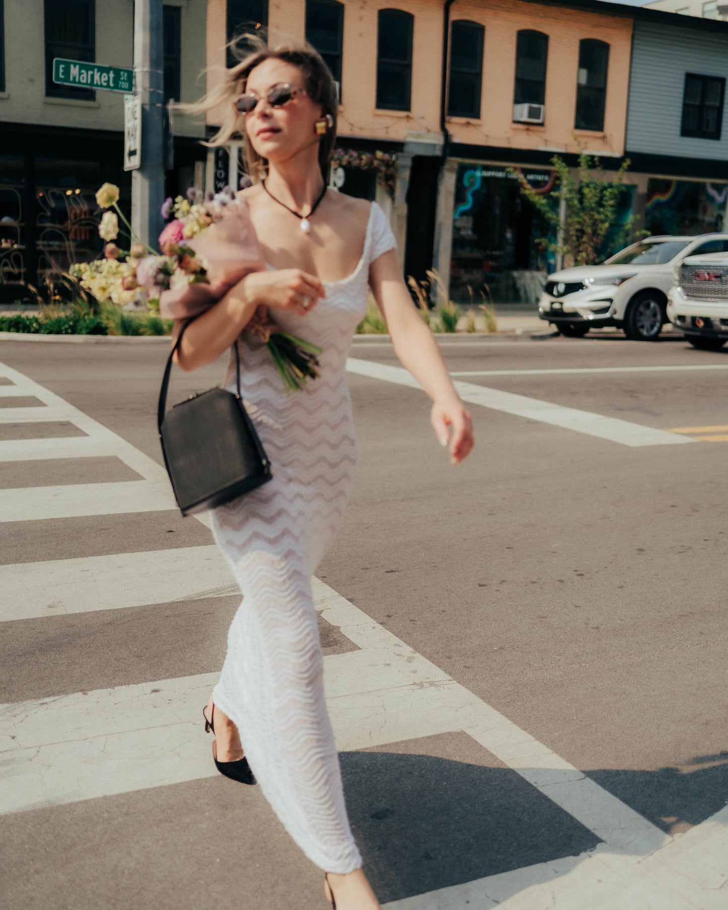 Alexia Ardmor white crochet gown