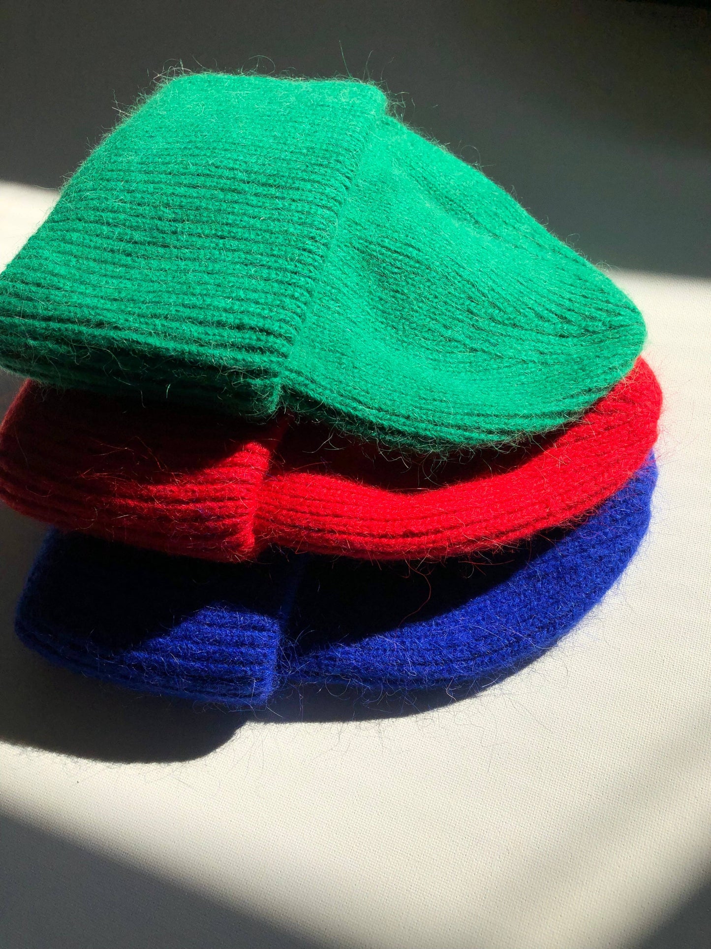 Angora beanie - Emerald Green