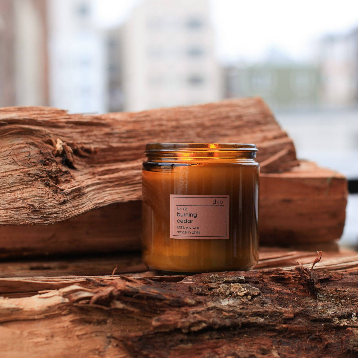 No. 08 - Burning Cedar Candle: 3.5oz