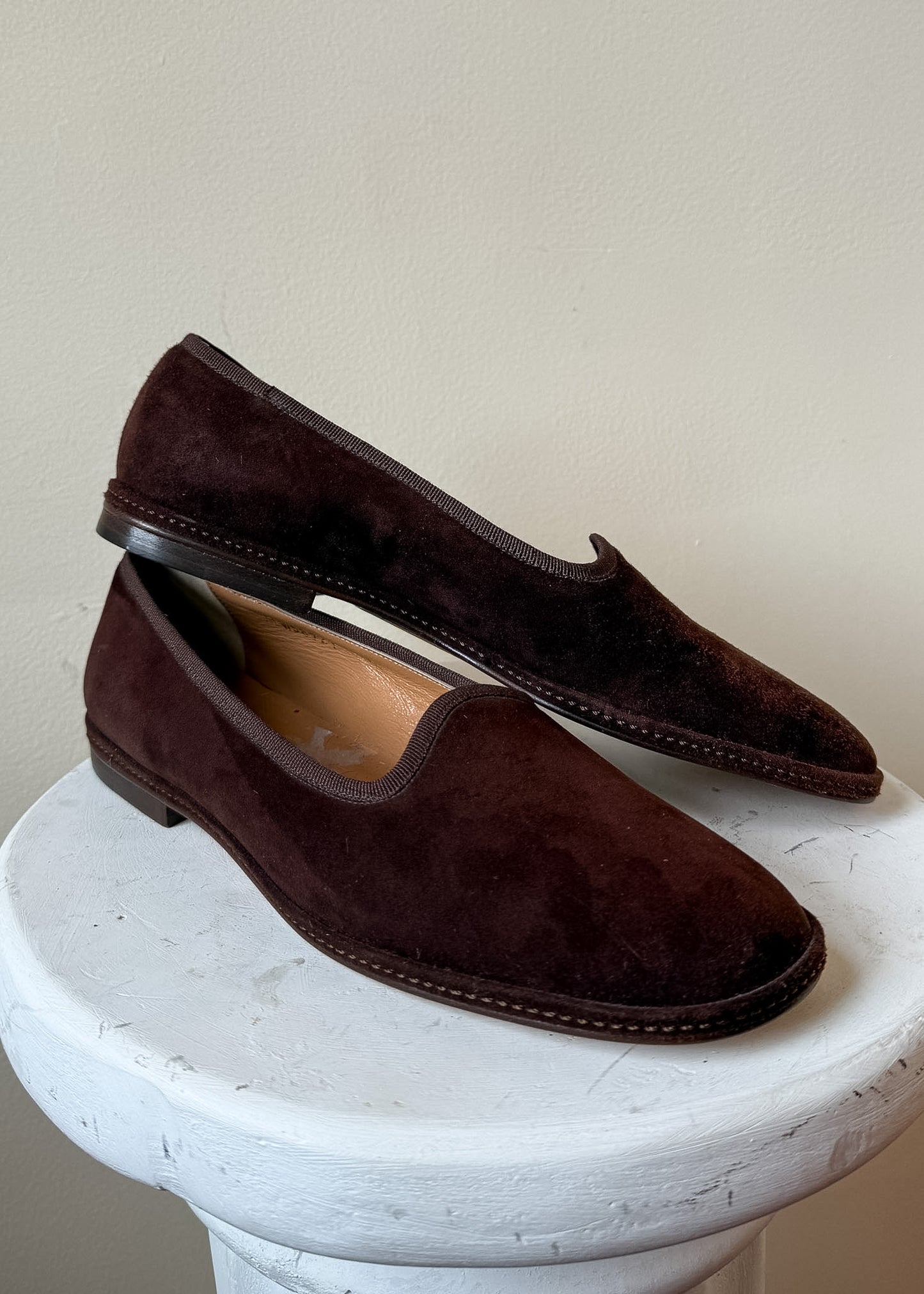 Ralph Lauren suede brown loafers