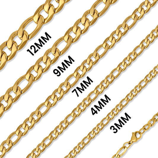 Gold Figaro Chain Necklace