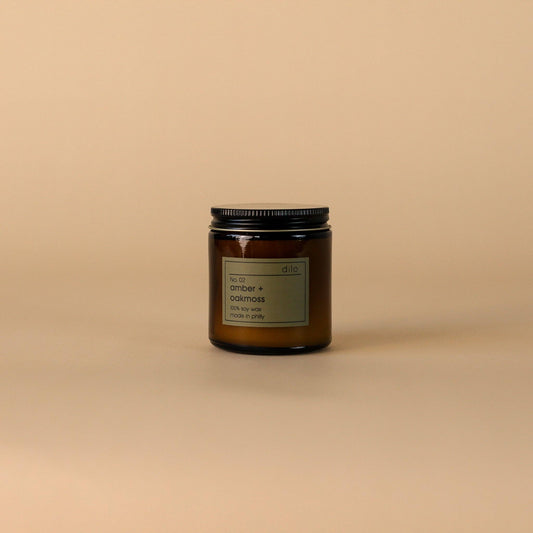 No. 02 - Amber + Oakmoss Candle: 3.5oz