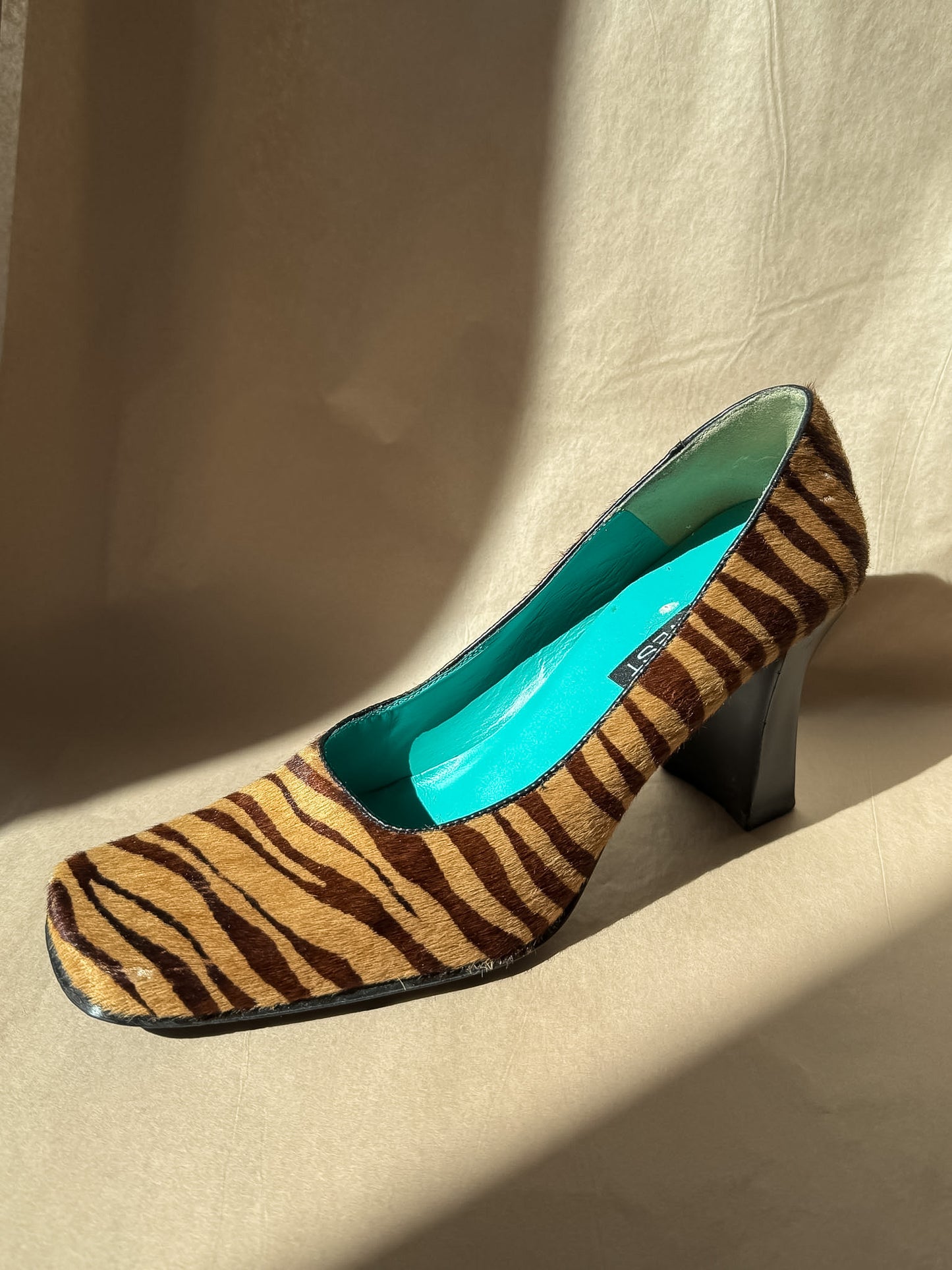 Nine West ponyhair zebra heels