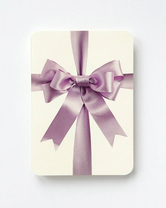 Lavender Bow Greeting Card | Birthday Card | Luxury Cards