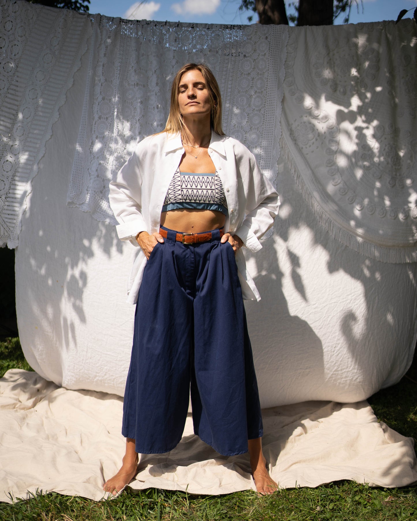 Elysiian blue elastic bandeau