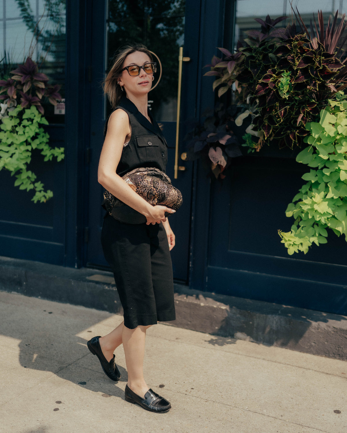 Black vest & capri set