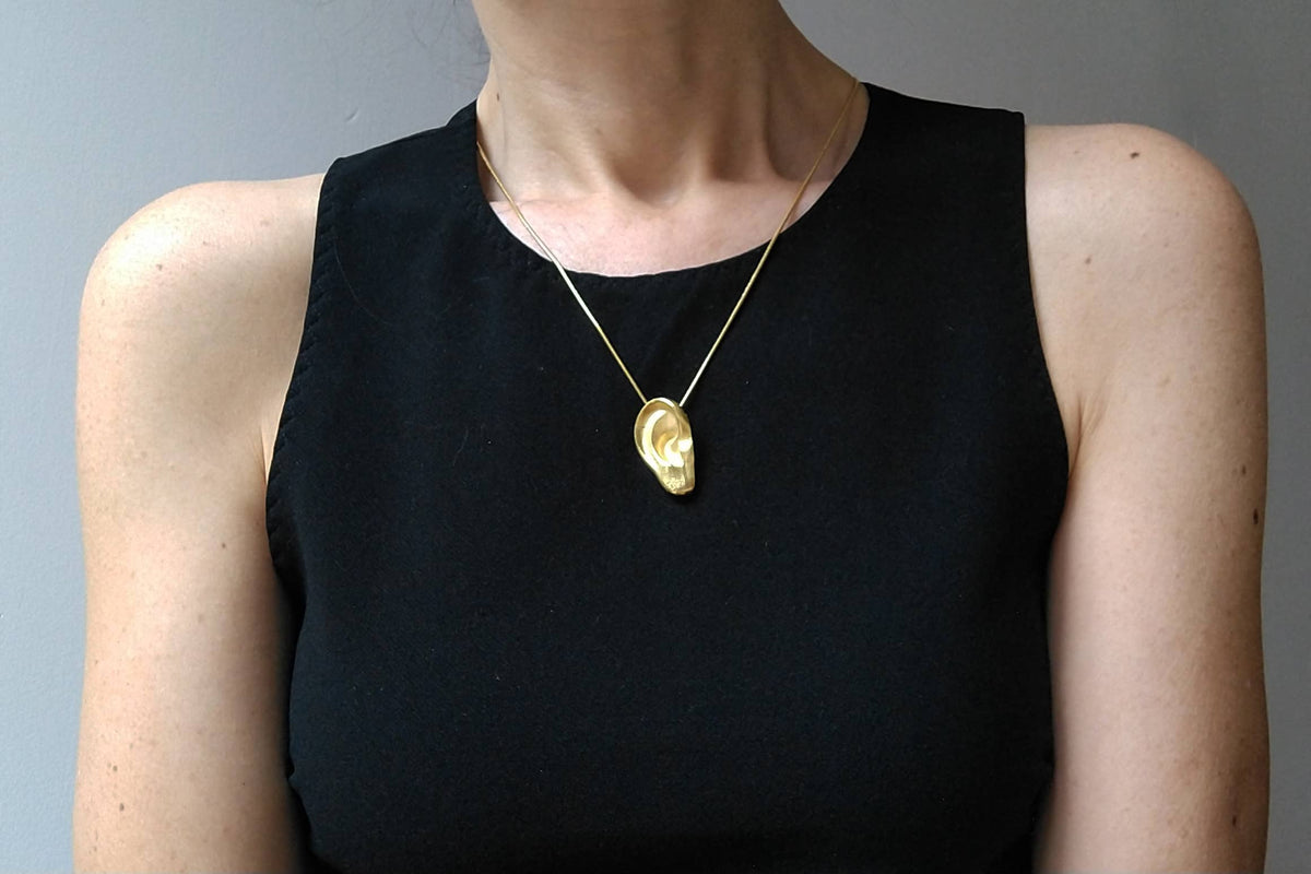 Sculptural necklace, Rene necklace, surreal jewelry: Large
