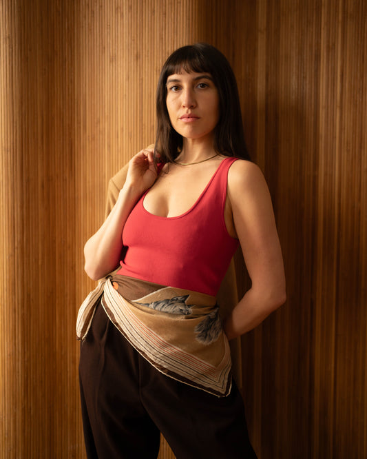 ALC red cropped tank