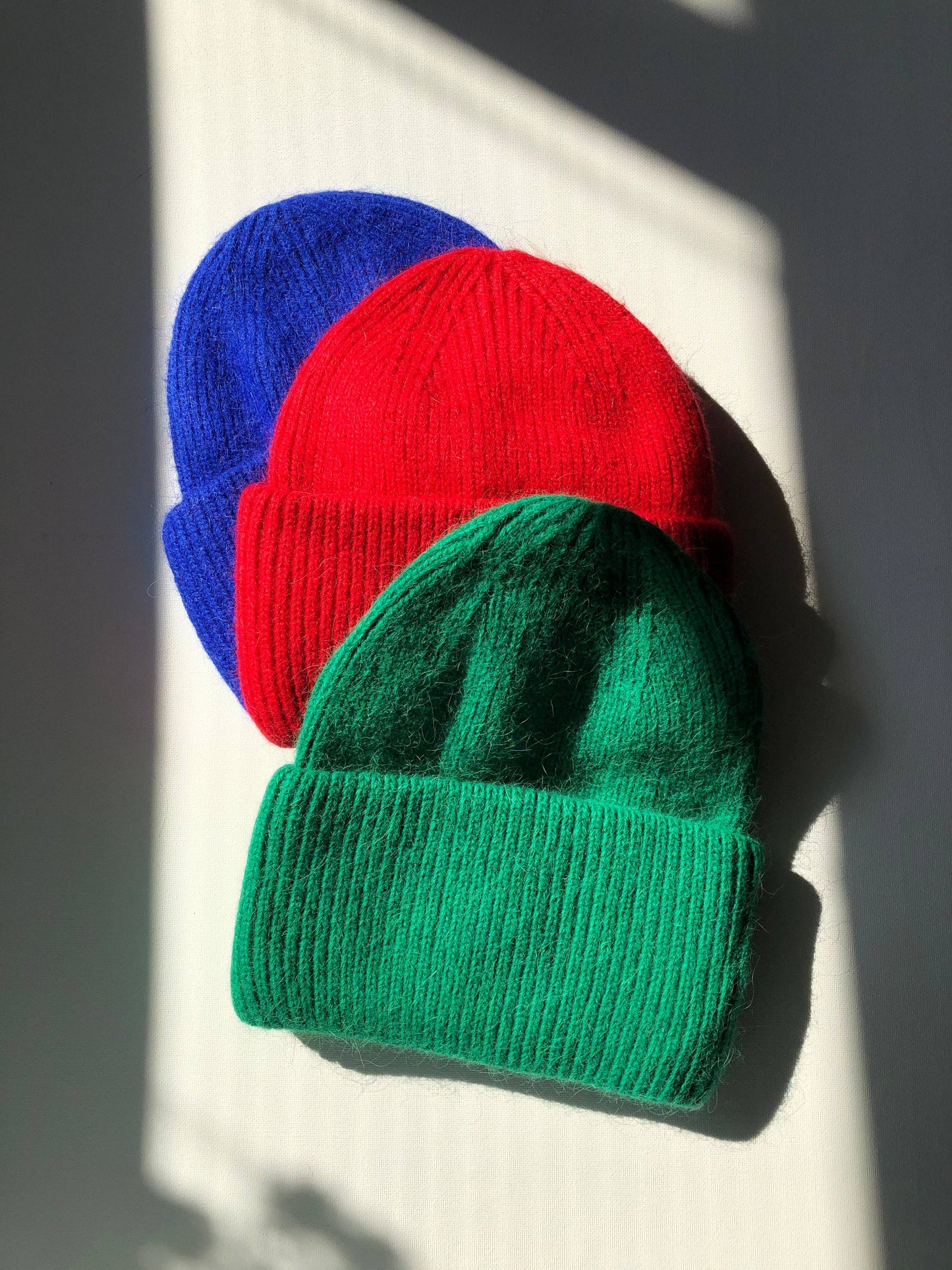 Angora beanie - Emerald Green