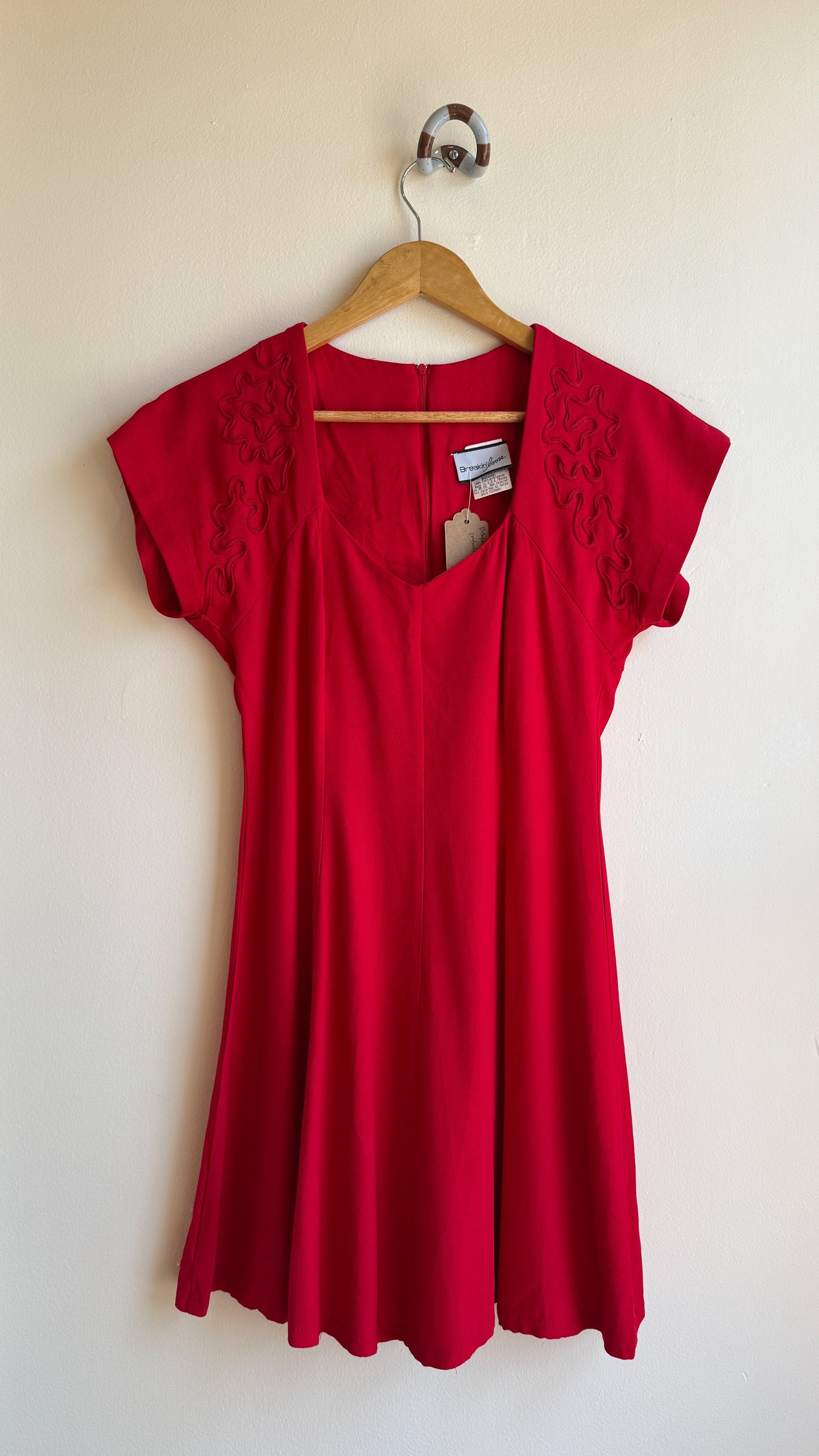 Breakin Loose red soutache dress