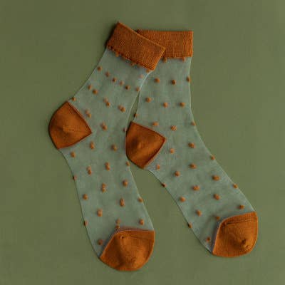 Polka Dots Sheer Mesh Socks