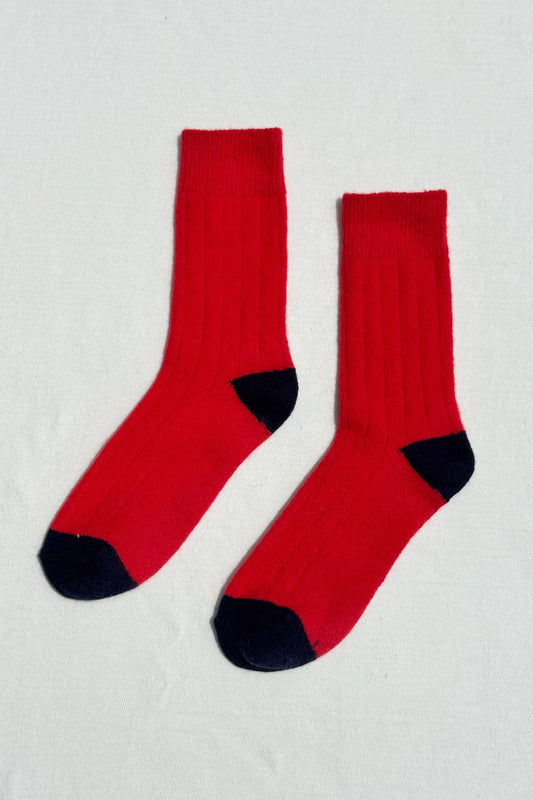 Classic Cashmere Socks: Poppy Red