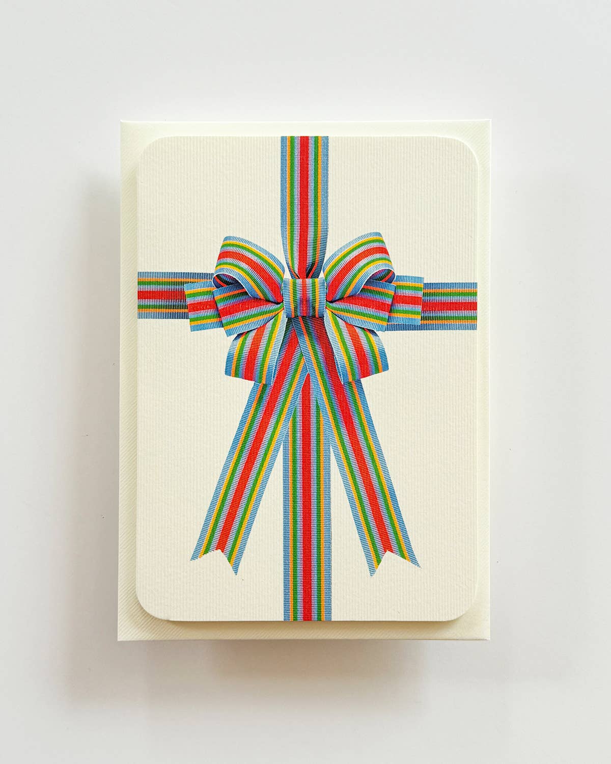Candy Stripe Bow Greeting Card | Birthday Card