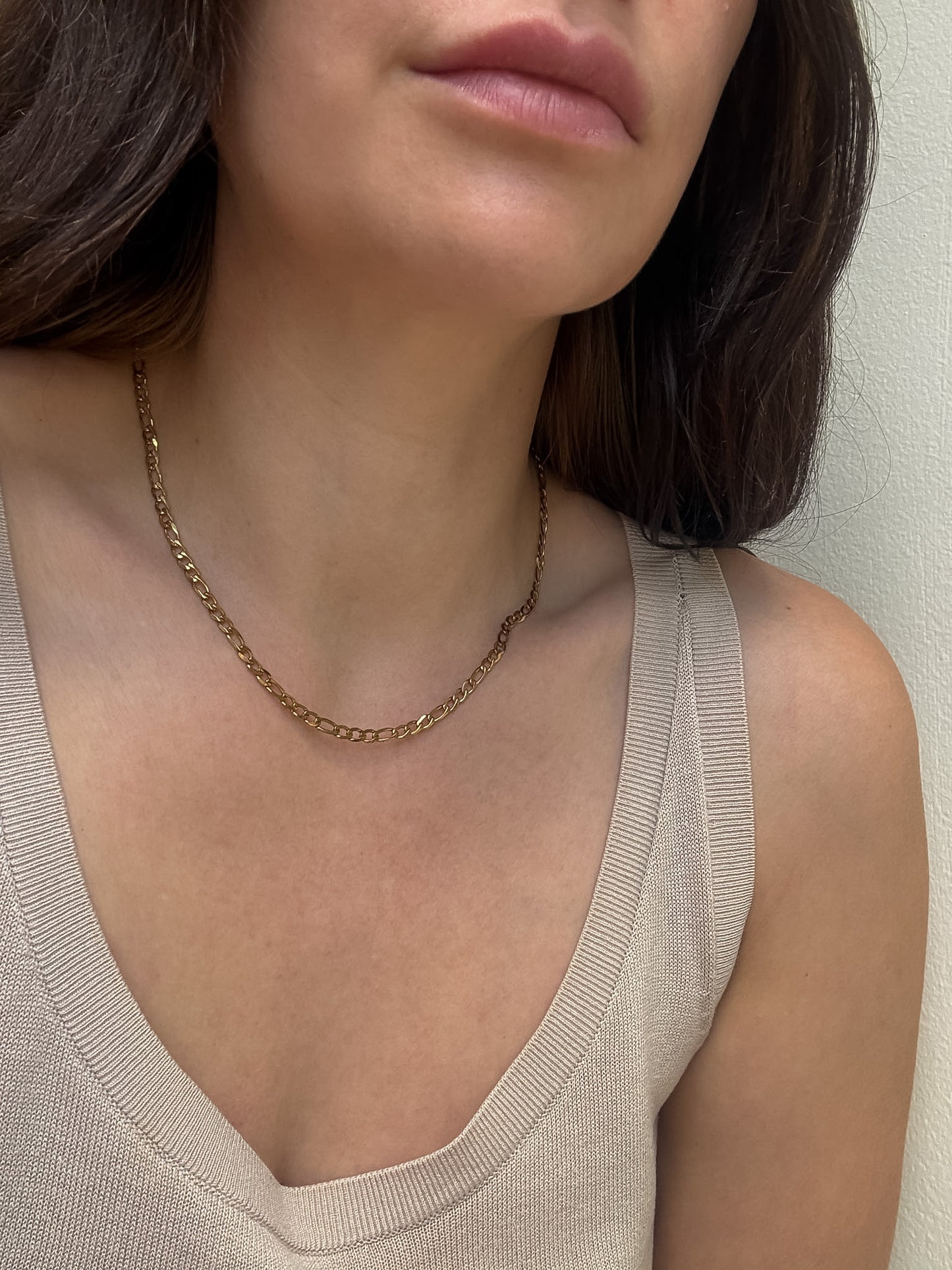 Gold Figaro Chain Necklace