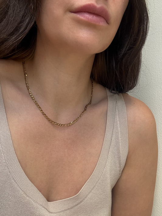 Gold Figaro Chain Necklace