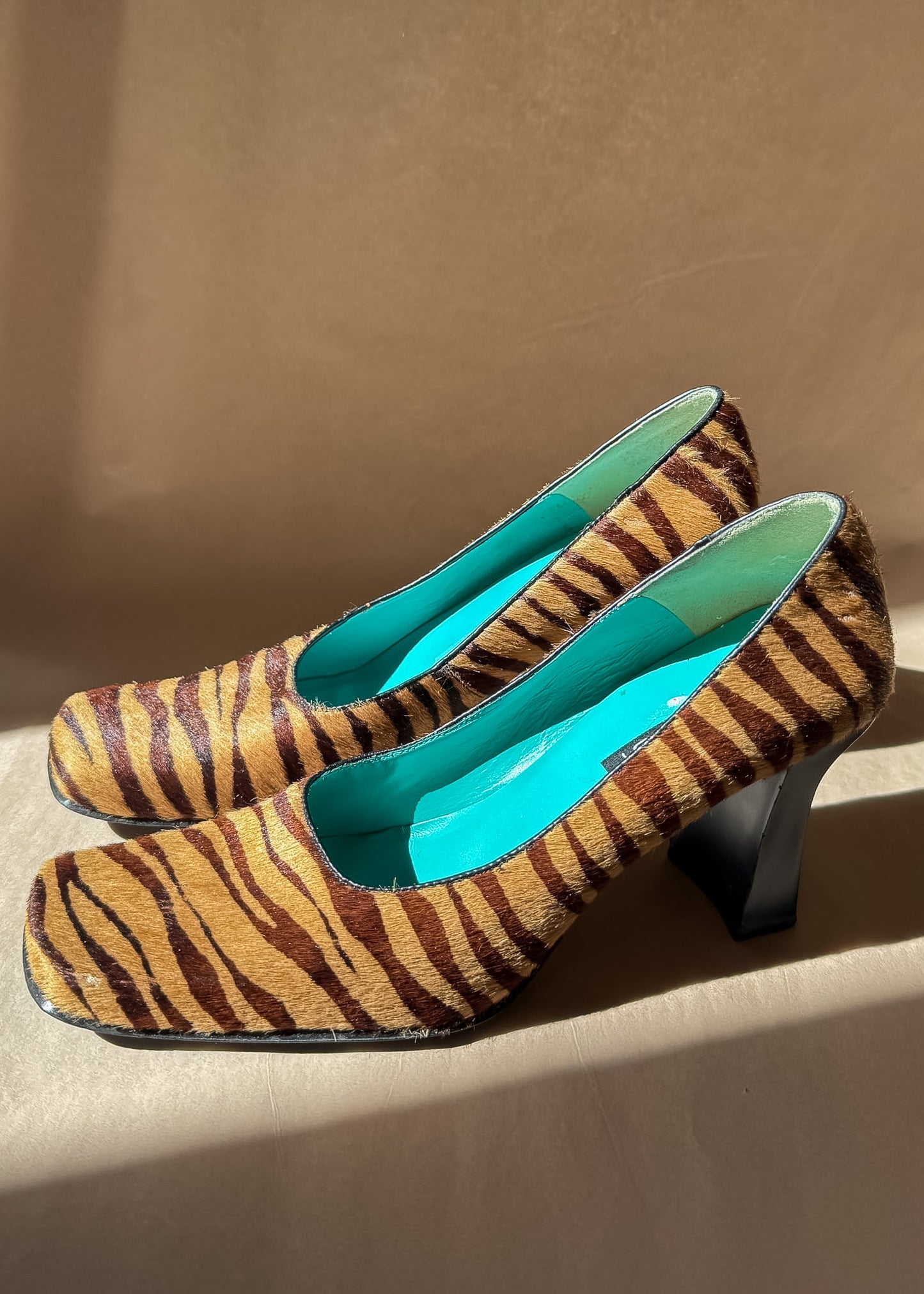 Nine West ponyhair zebra heels