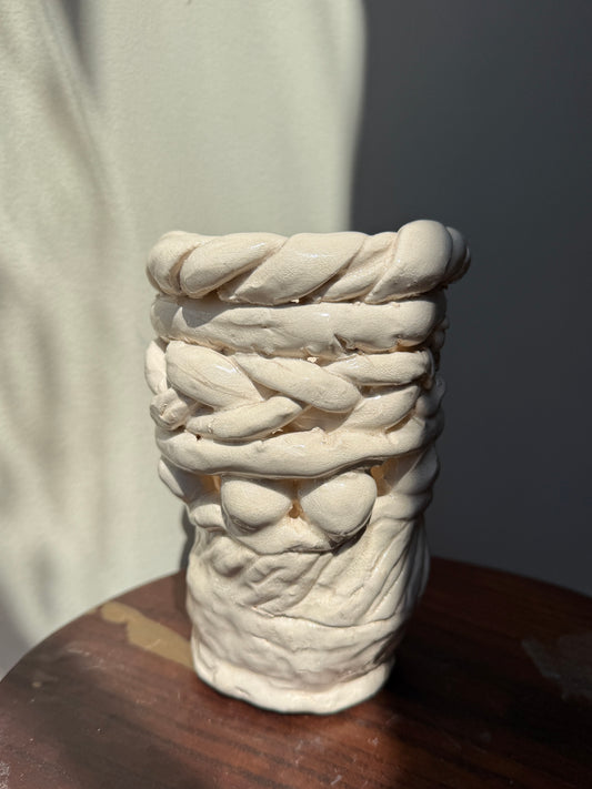 Signed Cream Vase
