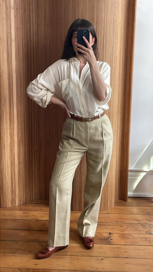 Barry Bricken pleated woven trousers