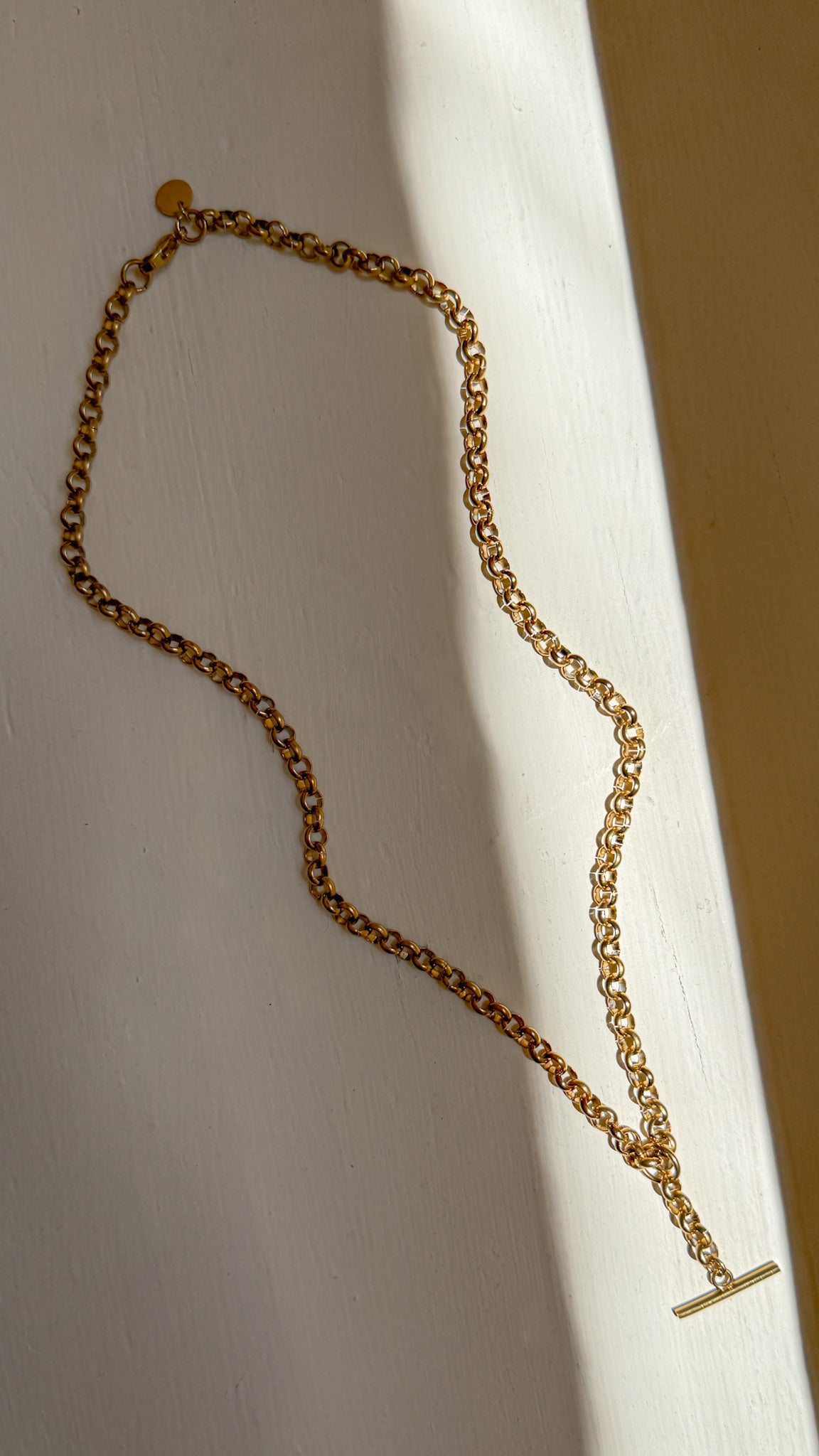 Gold Tbar chain Necklace