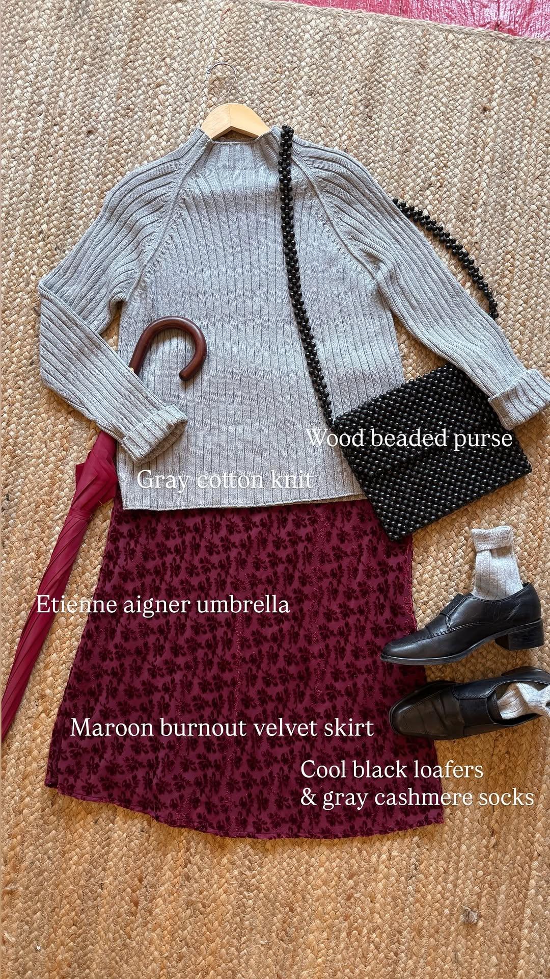 Gap maroon velvet burnout skirt