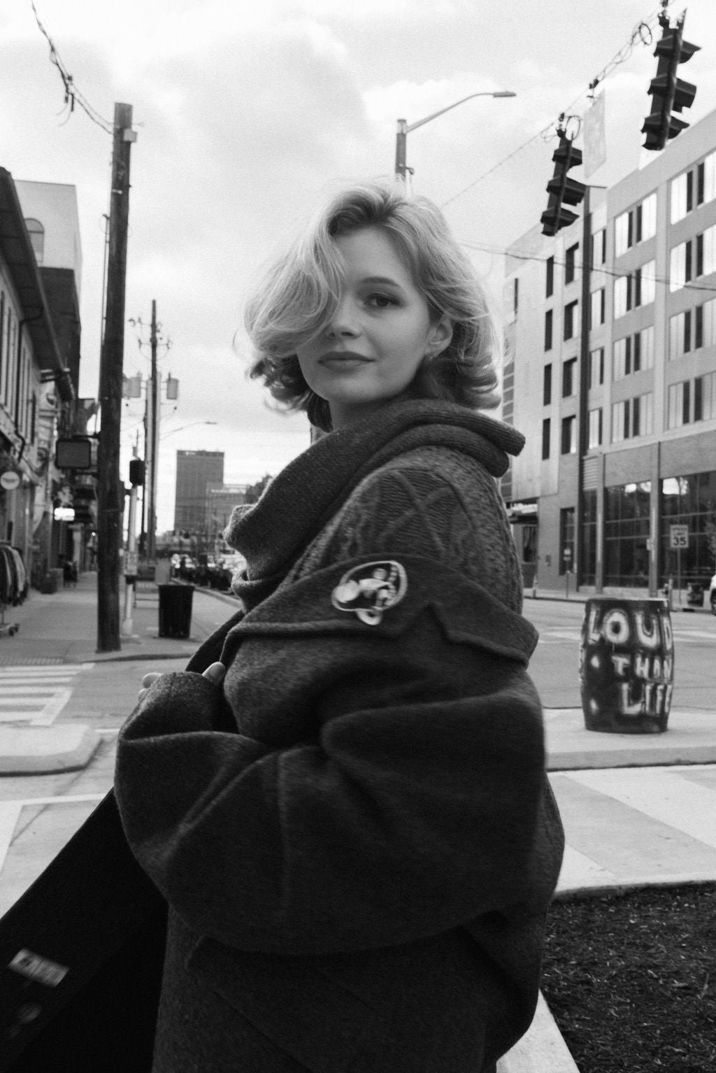 Bloomingdale's cashmere sweater w attached scarf