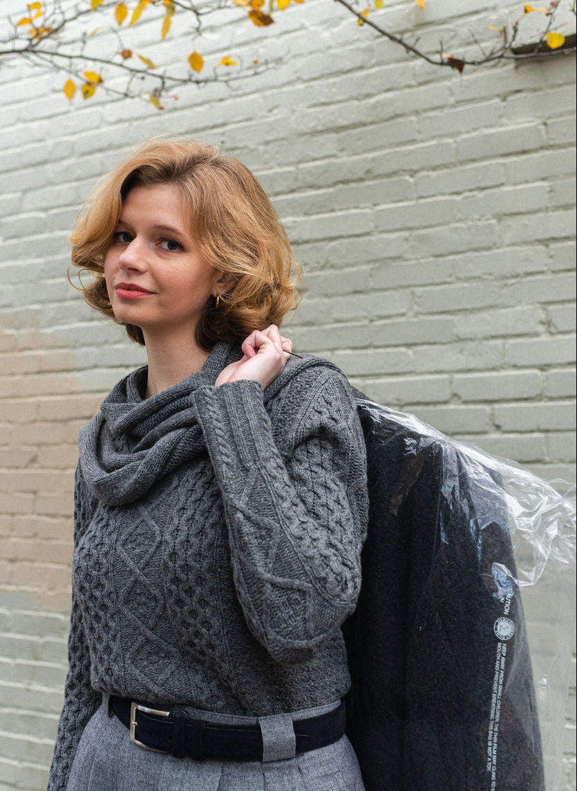 Bloomingdale's cashmere sweater w attached scarf