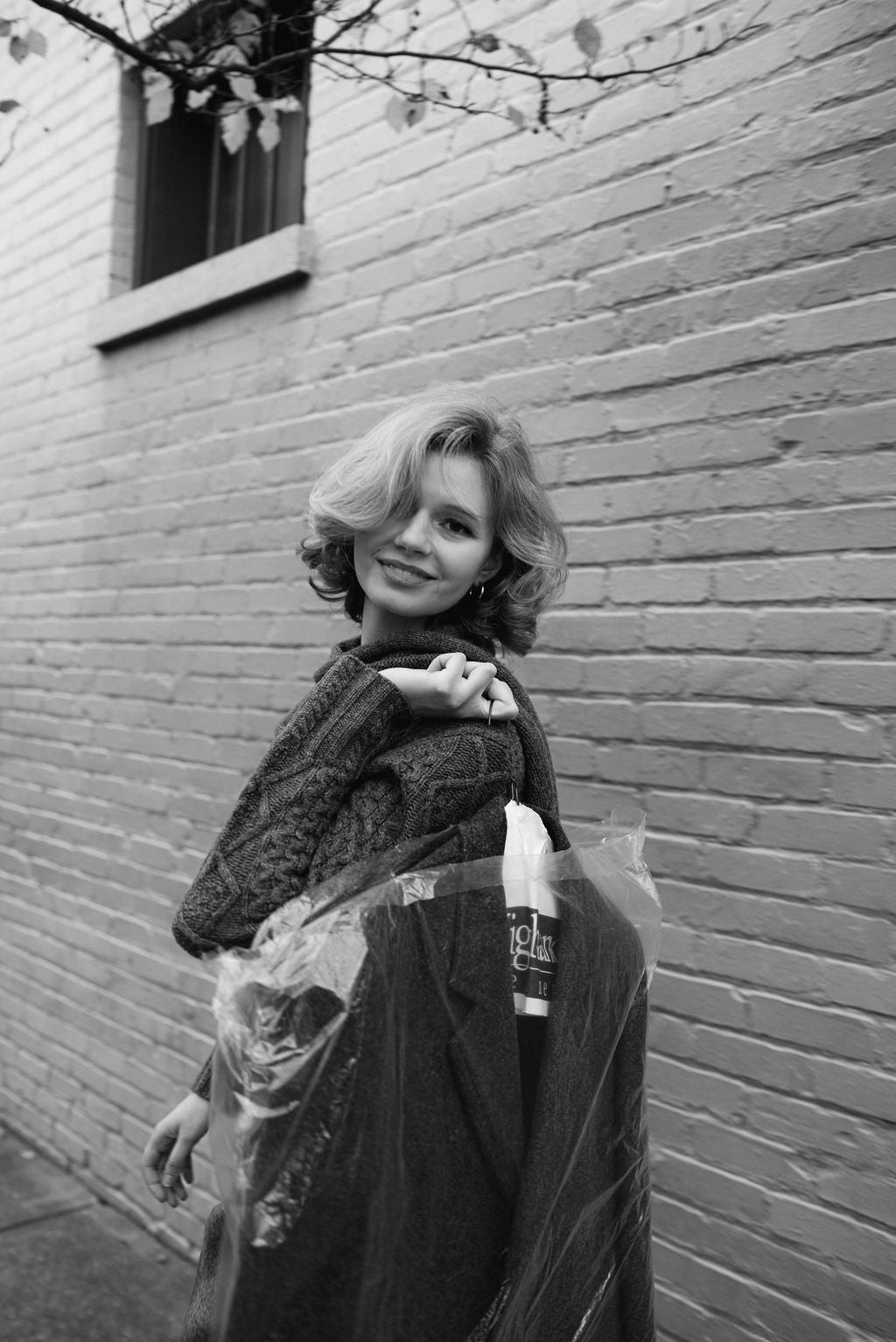 Bloomingdale's cashmere sweater w attached scarf