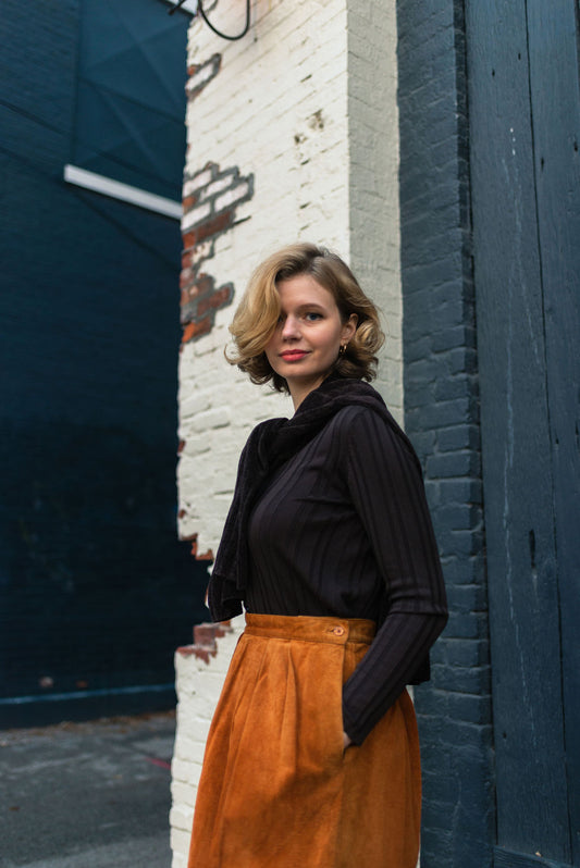 Laura Ashley brown chenille sweater