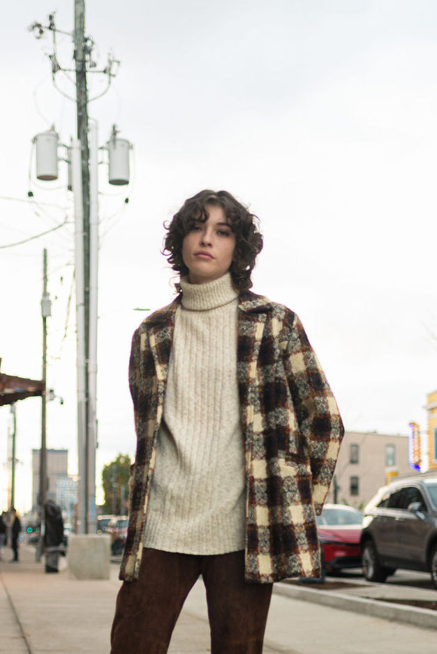 Jones NY nubby oatmeal turtleneck