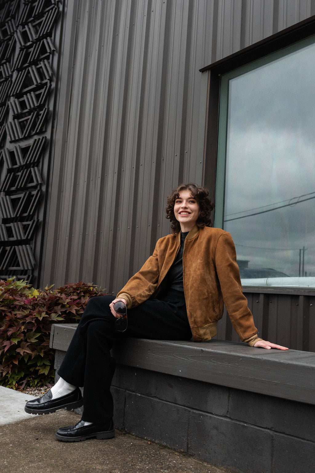 Merona grey mock neck top