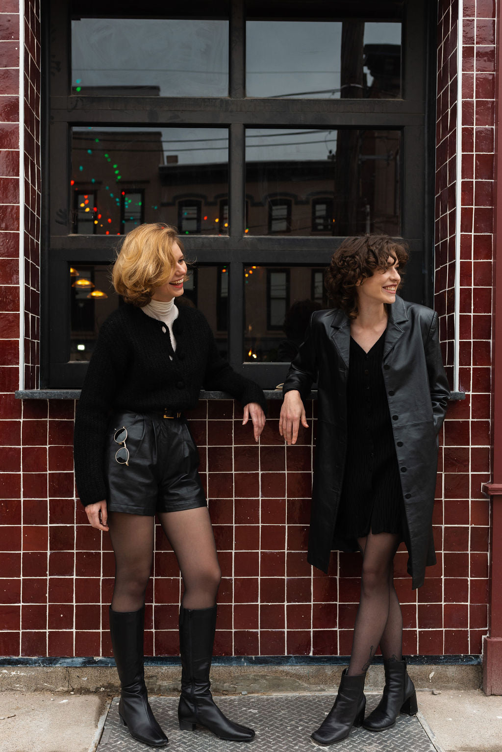 Carole Little black ribbed cardigan tunic/dress