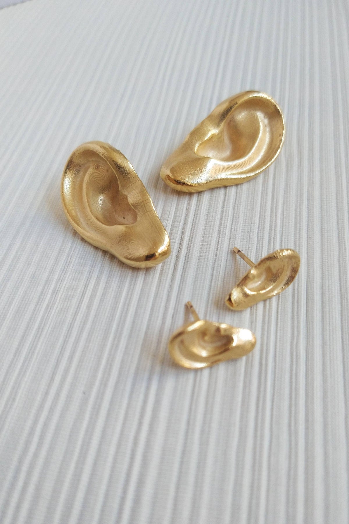 Sculptural earrings, Rene earrings, surreal jewelry: Large