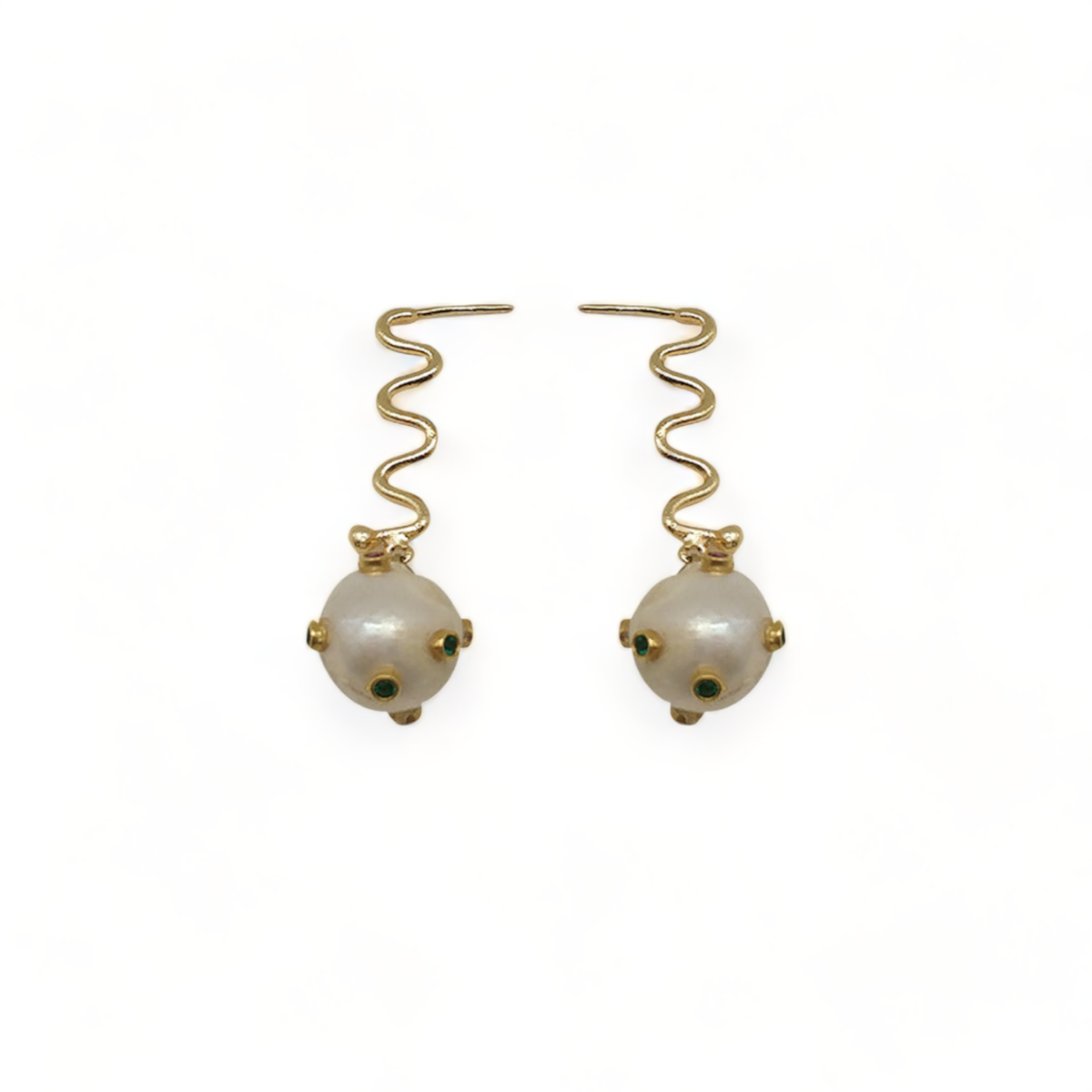 Pearl Handmade Gold Earrings