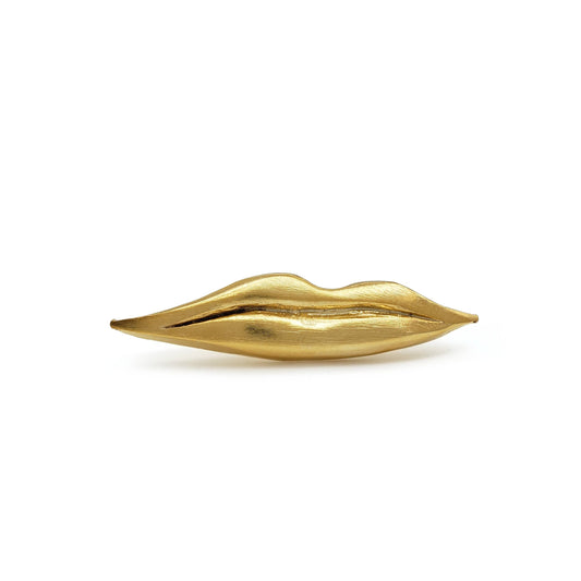 Gold Lips Lapel Pin - Man Ray Inspired