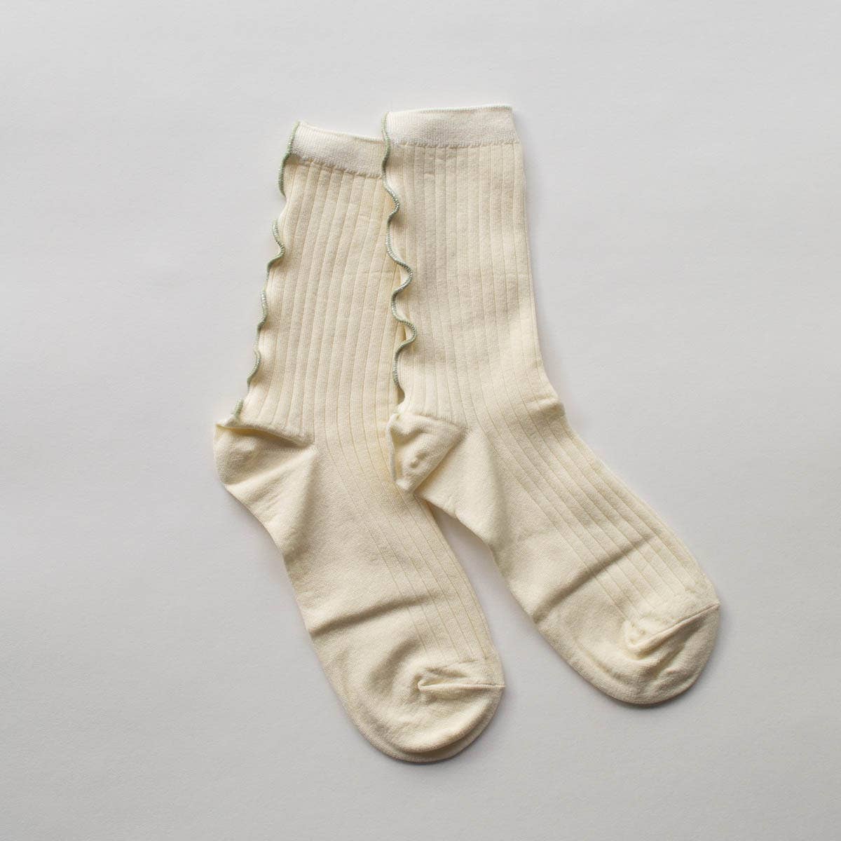 Merrow Stitch Socks: Black