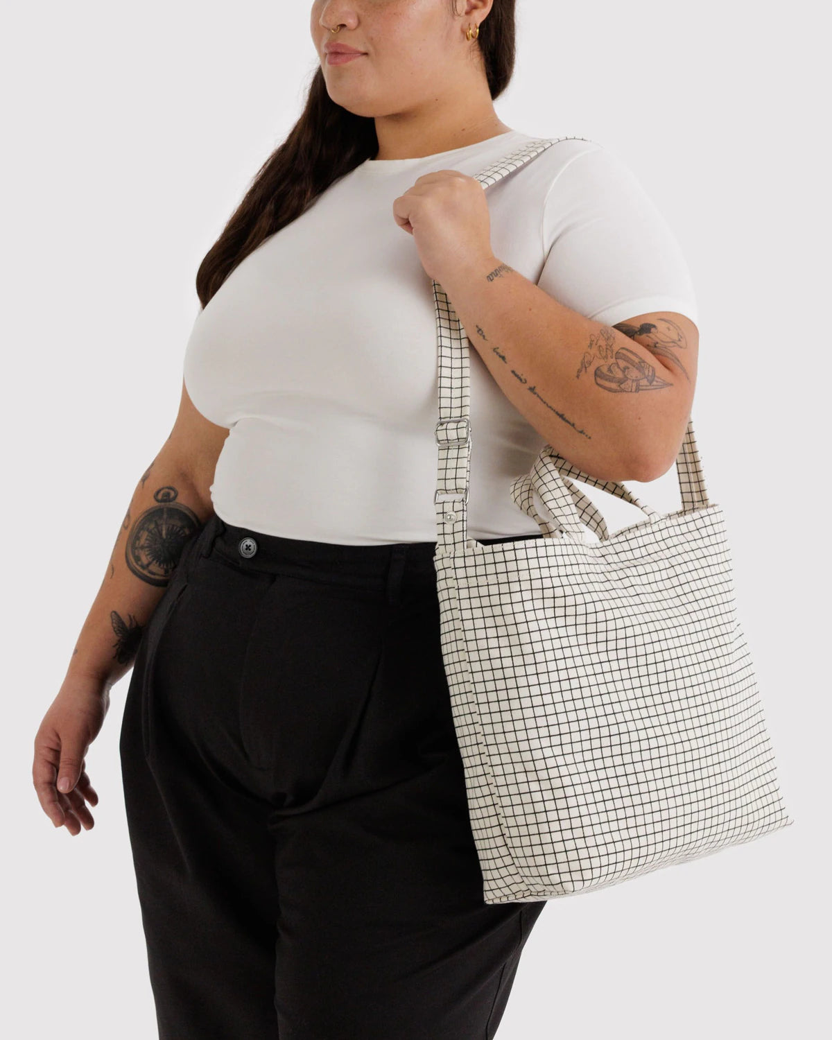 Baggu grid canvas tote