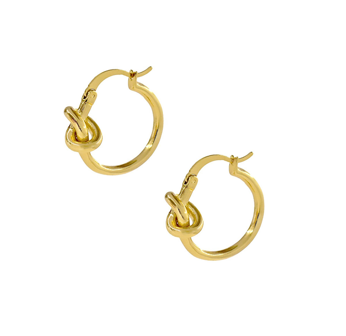 HARPER GOLD KNOT HOOP EARRINGS
