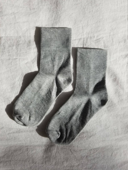 Sneaker Socks: Ht. Grey