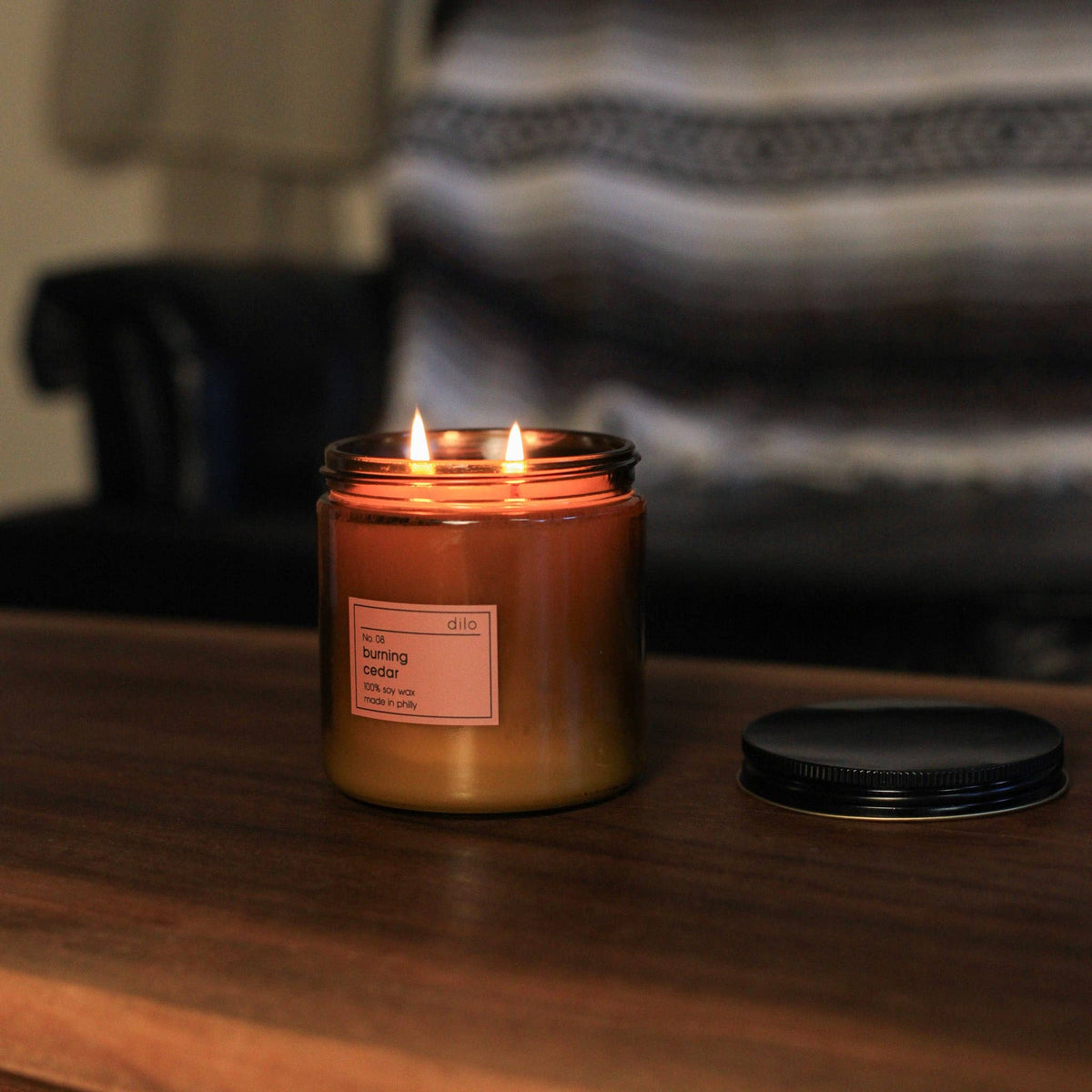 No. 08 - Burning Cedar Candle: 3.5oz