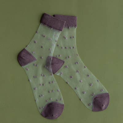 Polka Dots Sheer Mesh Socks