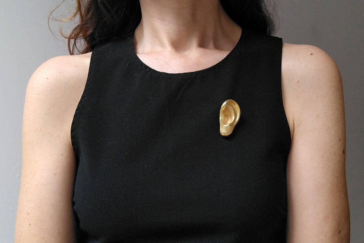 Sculptural pin, Rene necklace, surreal jewelry, brooch