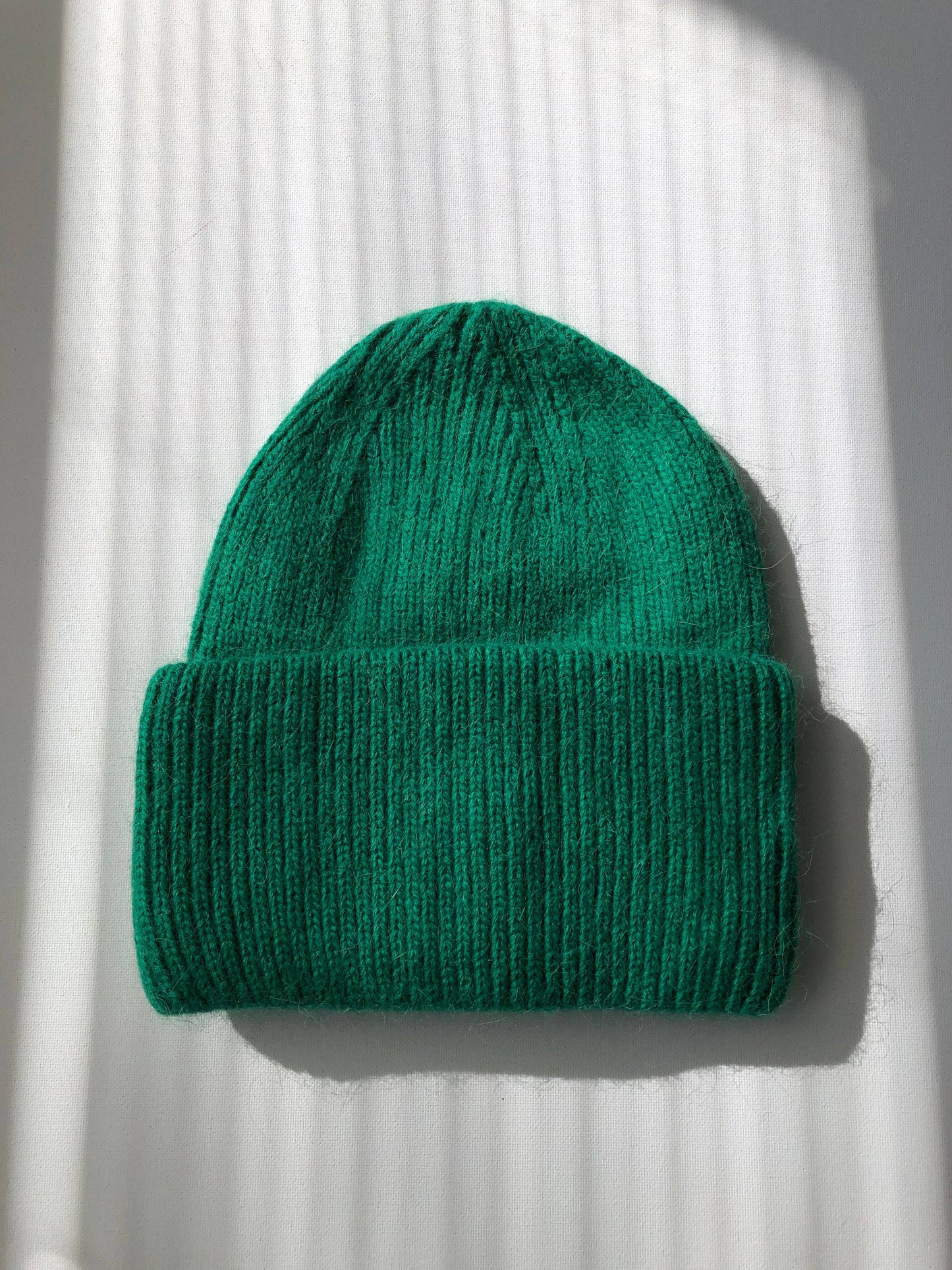 Angora beanie - Emerald Green