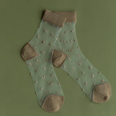 Polka Dots Sheer Mesh Socks