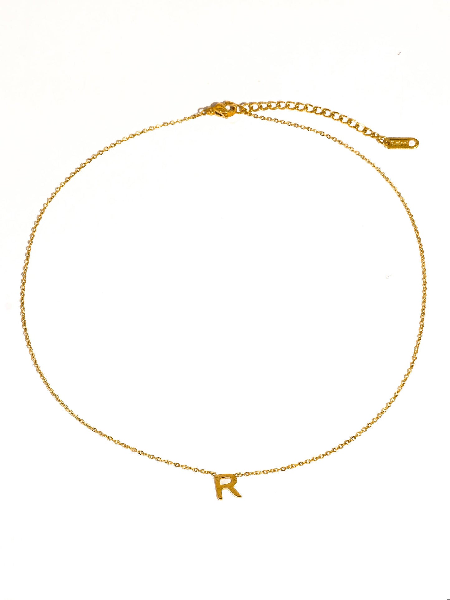 Desir gold petite initial necklace