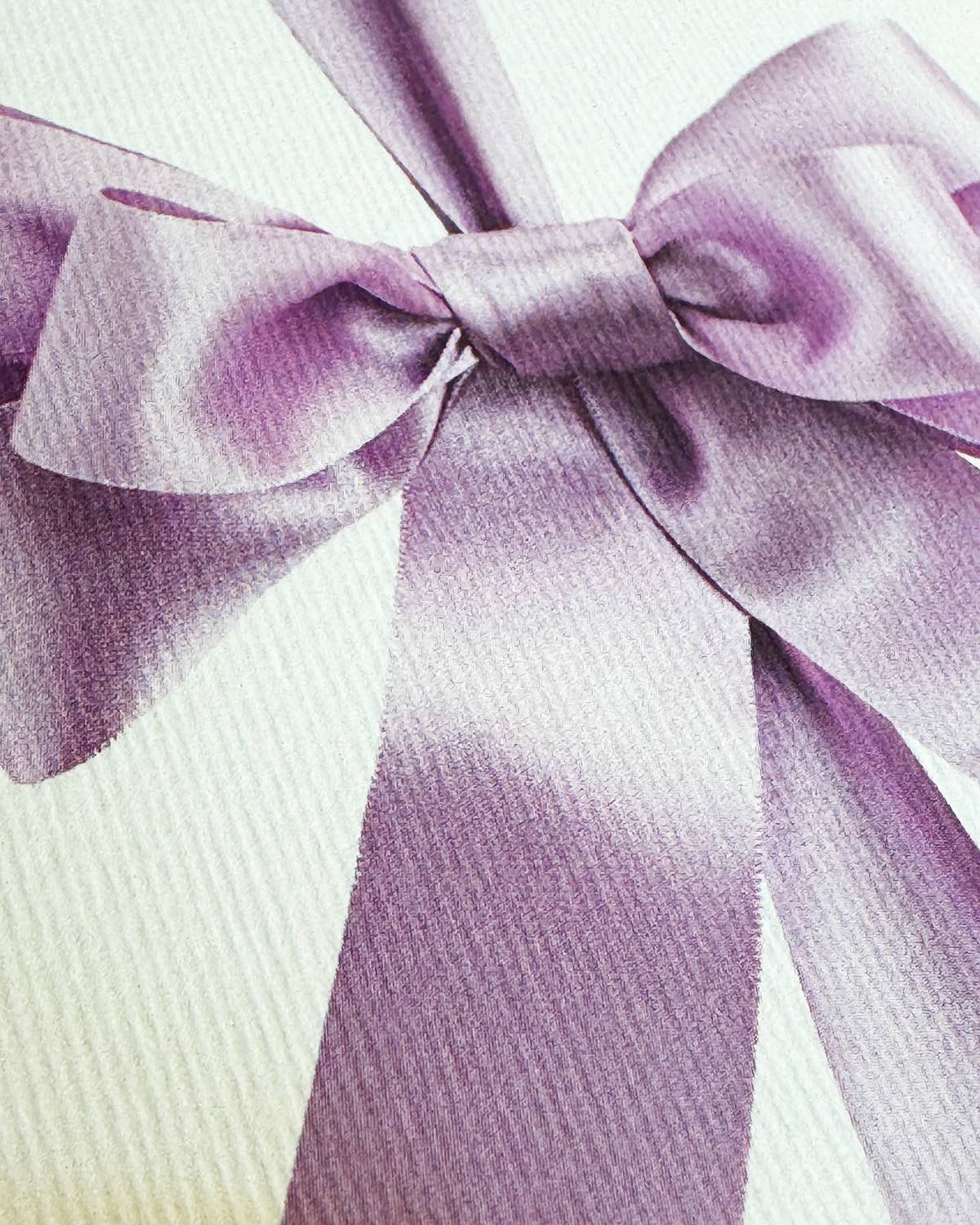 Lavender Bow Greeting Card | Birthday Card | Luxury Cards