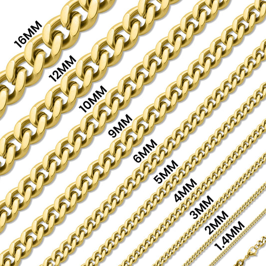 Gold Curb Chain Necklace